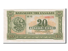 Banconote, Grecia, 20 Drachmai, 1940, FDS
