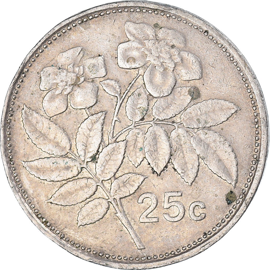 Coin, Malta, 25 Cents, 1986