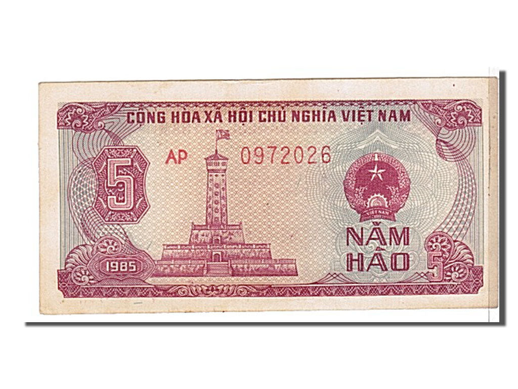 Banknote, Viet Nam, 5 Hao, 1985, KM:89a, AU(55-58)