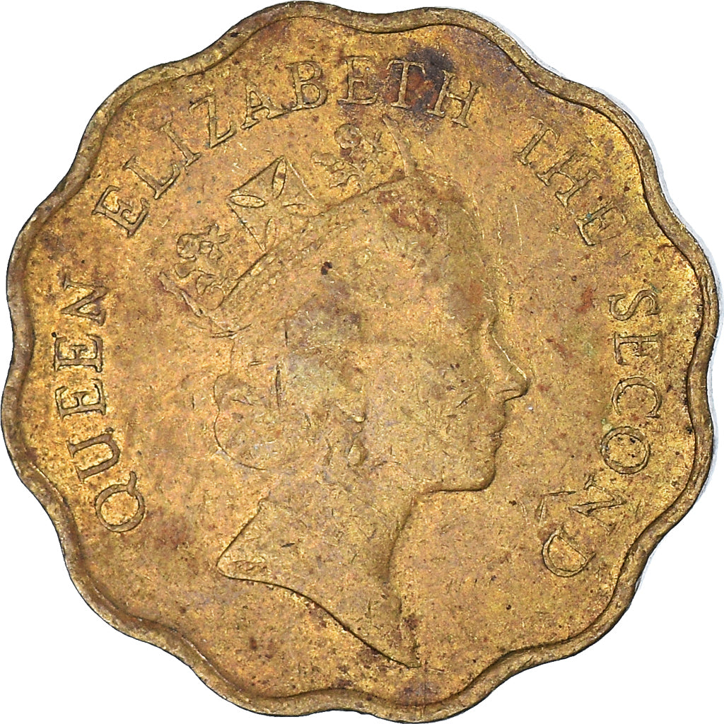 Moneda, Hong Kong, 20 Cents, 1990