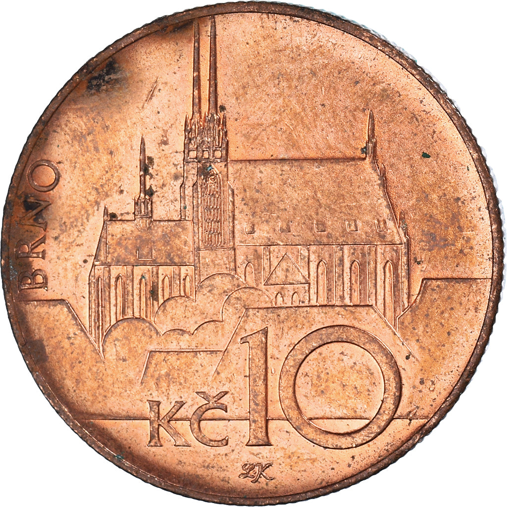 Moeda, República Checa, 10 Korun, 2016