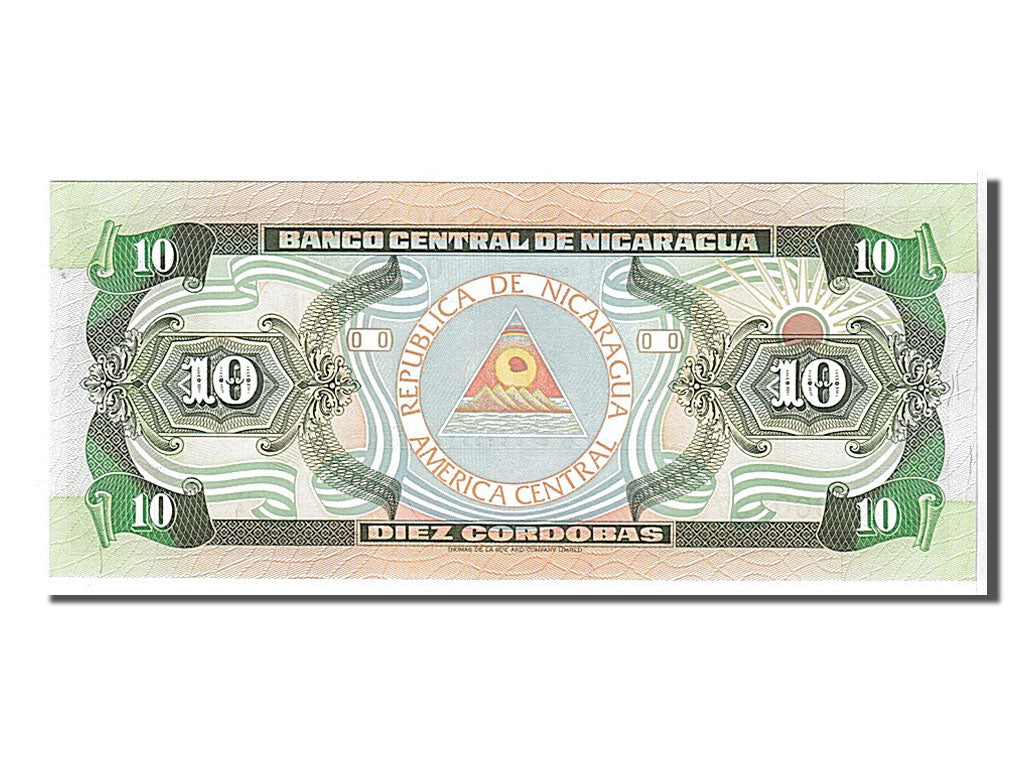 Banknote, Nicaragua, 10 Cordobas, 1990, KM:175, UNC(65-70)
