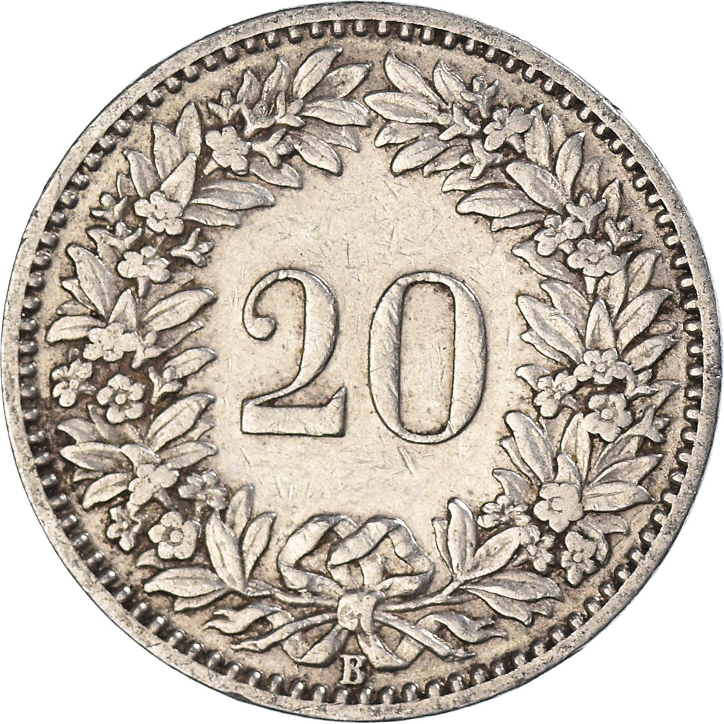 Moneda, Suiza, 20 Rappen, 1902