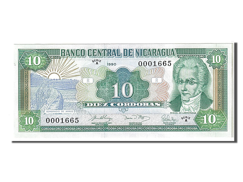 Nicaragua, 10 Córdobas, 1990, KM #175, UNC(65-70), 0001665
