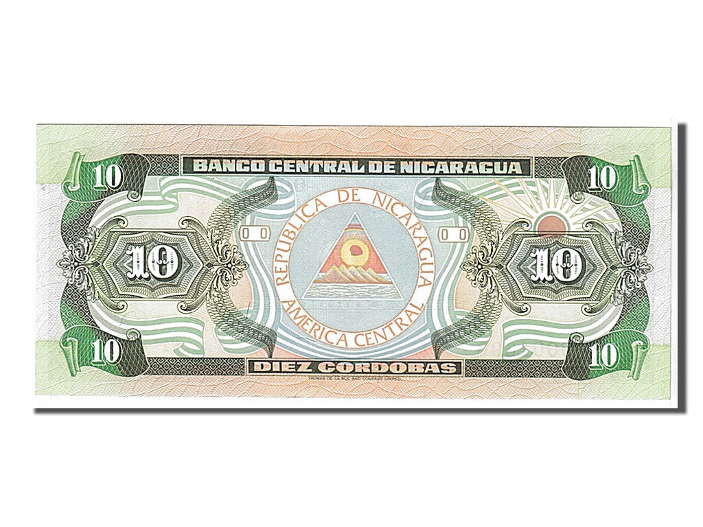 Banknote, Nicaragua, 10 Cordobas, 1990, KM:175, UNC(65-70)