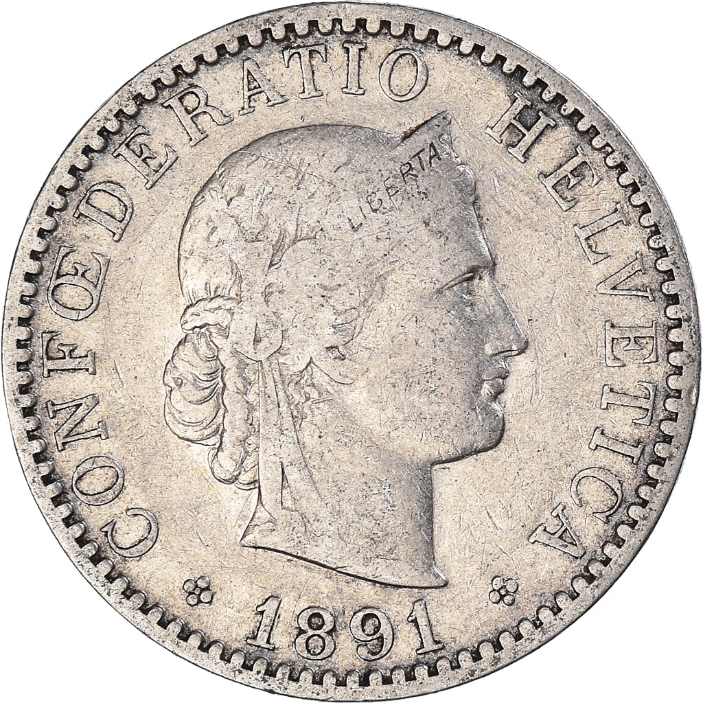 Moneta, Szwajcaria, 20 Rappen, 1891