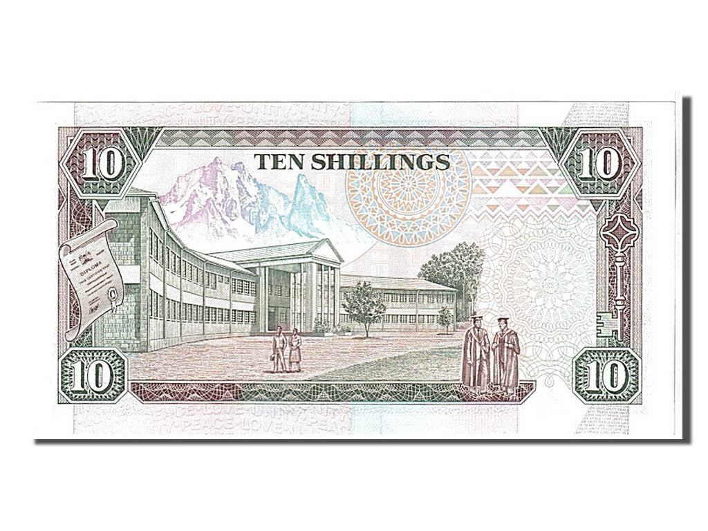 Banknote, Kenya, 10 Shillings, 1993, KM:24e, UNC(65-70)