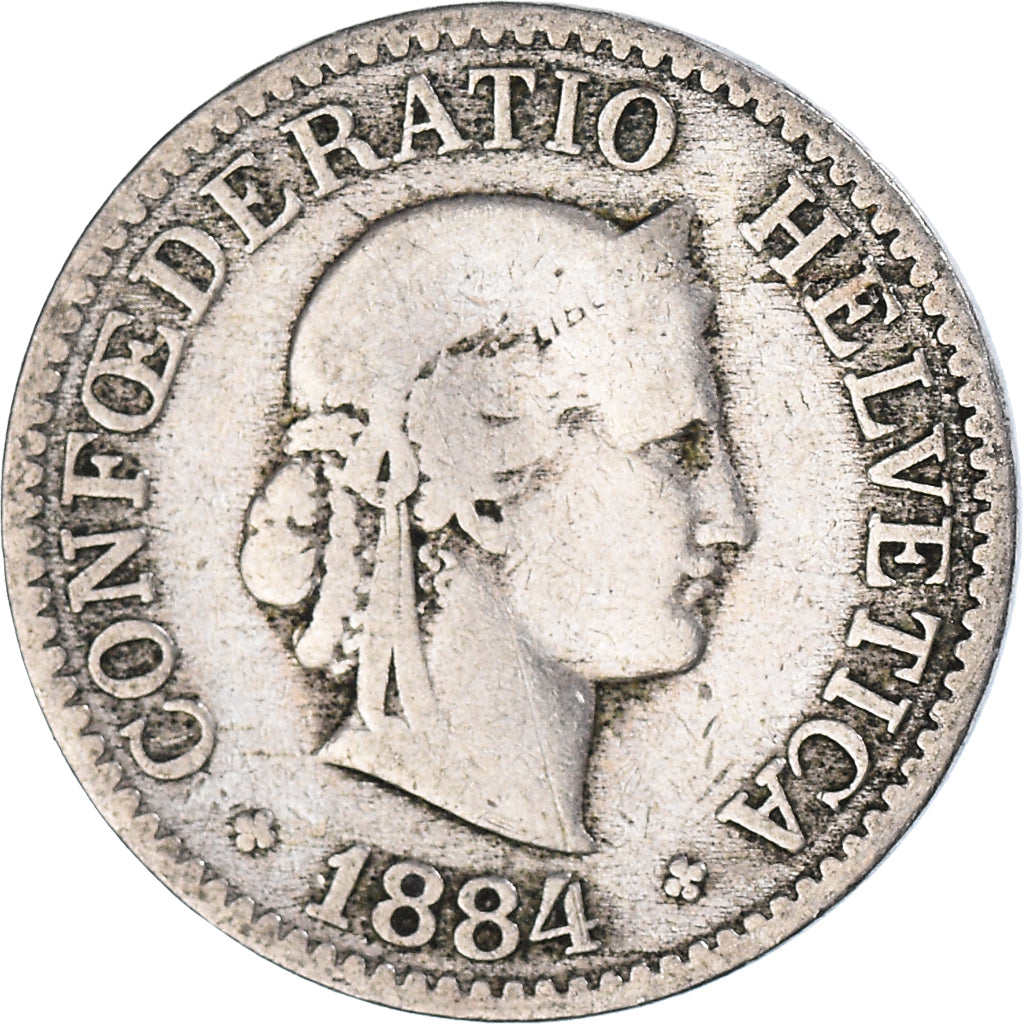 Münze, Schweiz, 10 Rappen, 1884