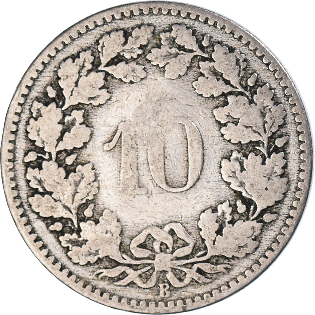 Münze, Schweiz, 10 Rappen, 1884