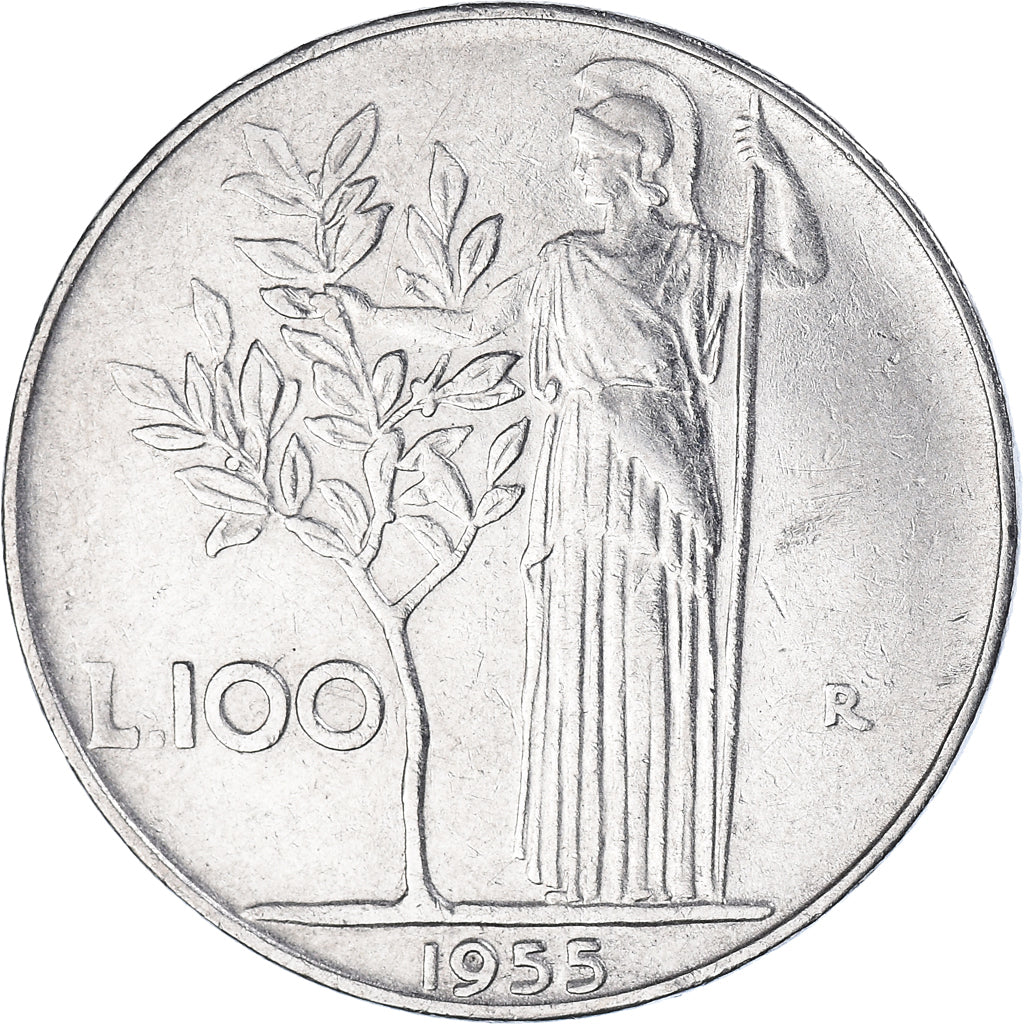 Moneda, Italia, 100 Lire, 1955