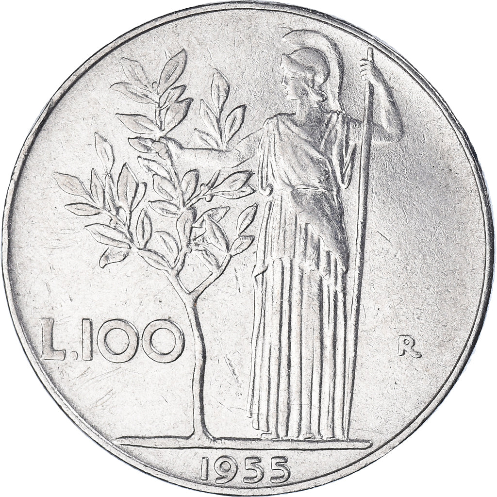 Moneda, Italia, 100 Lire, 1955