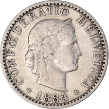 Moeda, Suíça, 20 Rappen, 1884