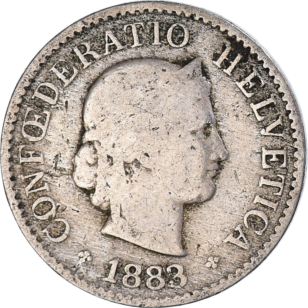 Moneda, Suiza, 5 Rappen, 1883