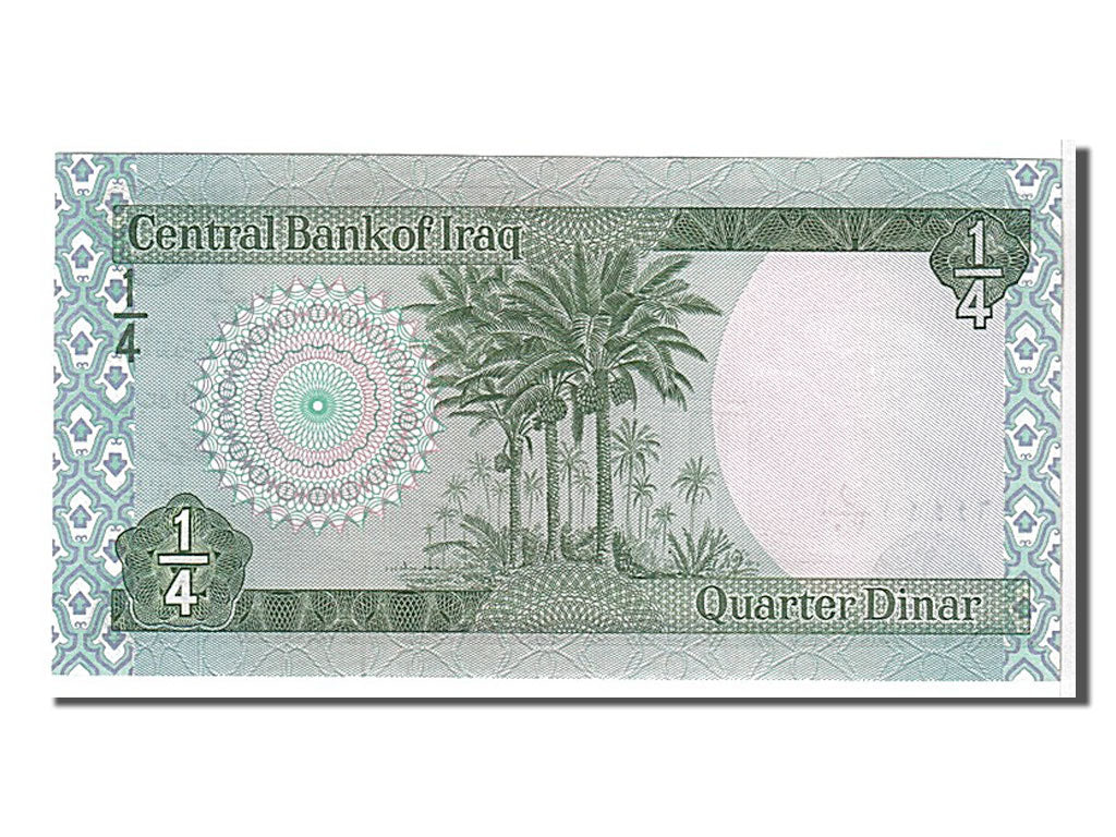 Billete, 1/4 Dinar, 1973, Iraq, KM:61, UNC