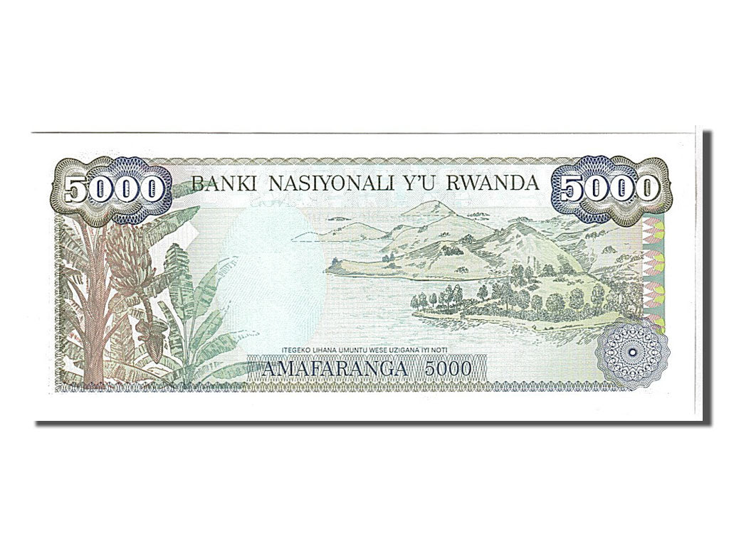 Banknote, Rwanda, 5000 Francs, 1988, KM:22, UNC(65-70)