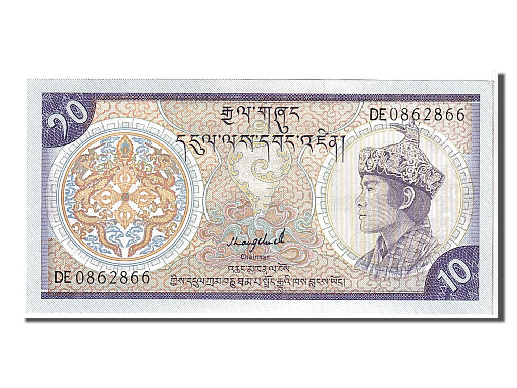 Bhutan, 10 Ngultrum, 1986, KM #15b, UNC(65-70), DE0862866