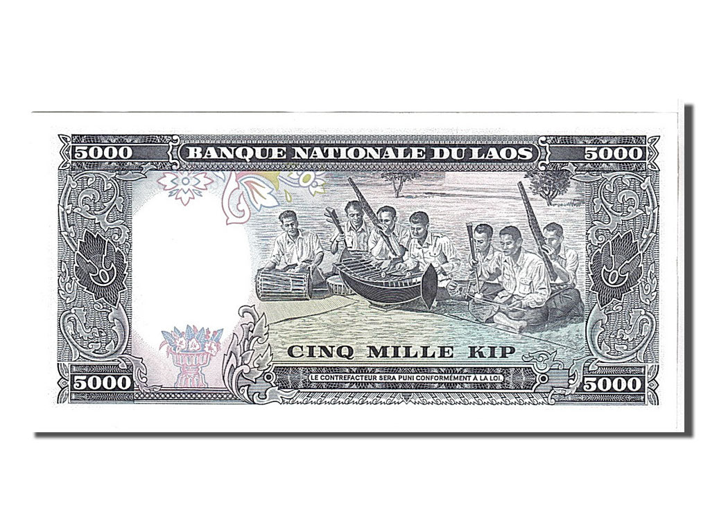 Lao, 5000 Kip, 1975, KM #19a, UNC(65-70), 863985