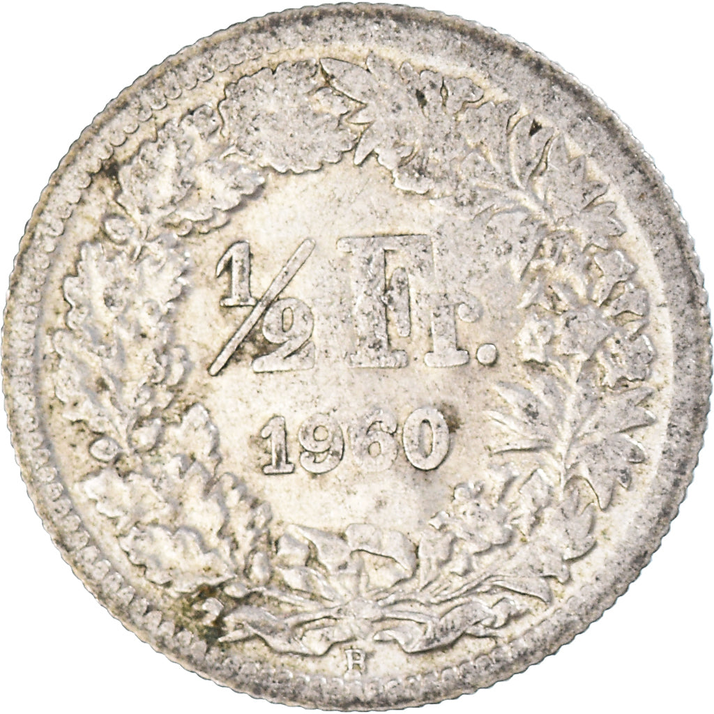Moeda, Suíça, 1/2 Franc, 1960