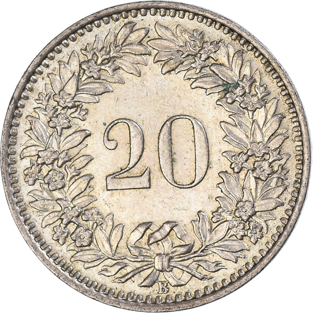 Moeda, Suíça, 20 Rappen, 1961