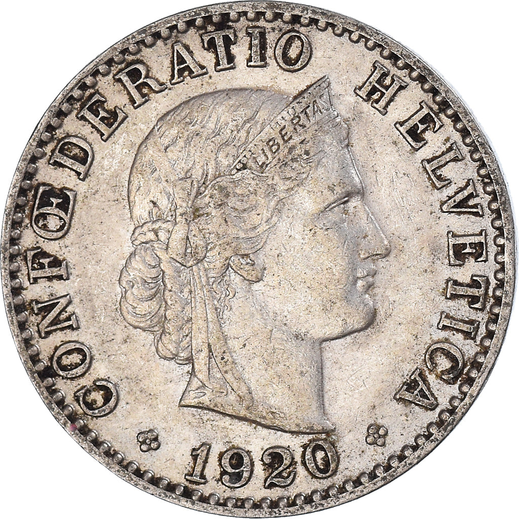 Münze, Schweiz, 20 Rappen, 1920