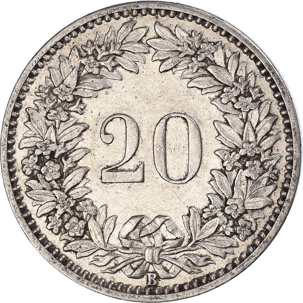 Münze, Schweiz, 20 Rappen, 1920