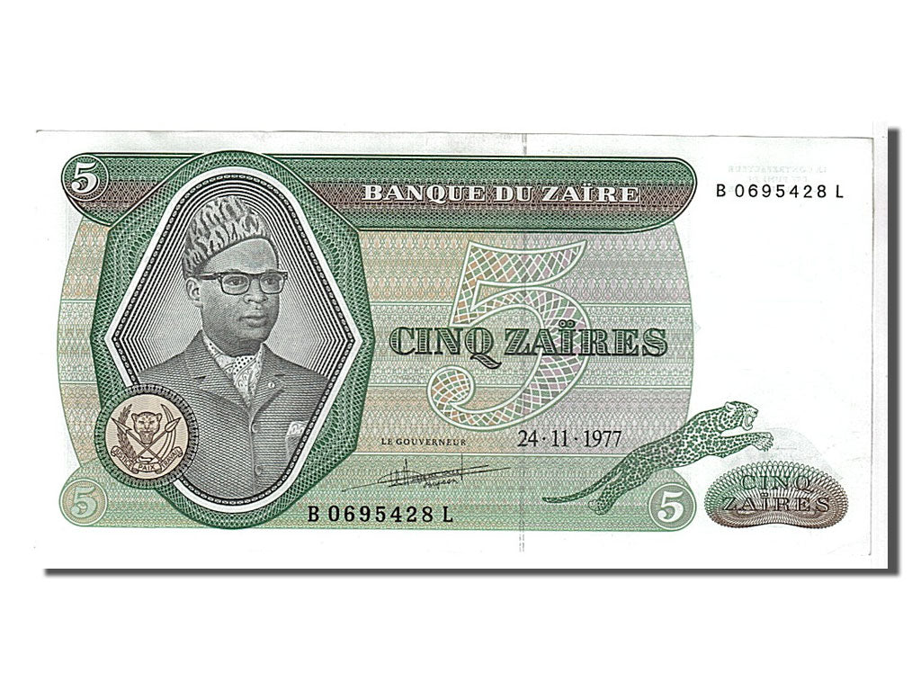 Banknote, Zaire, 5 Zaïres, 1977, KM:21b, UNC(63)