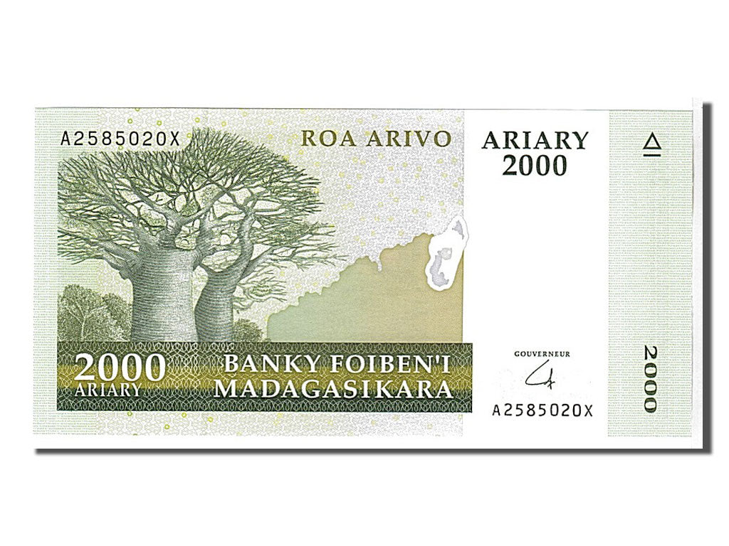 Billete, 2000 Ariary, 2006, Madagascar, UNC