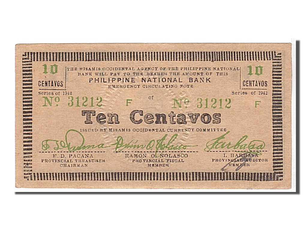 Philippines, 10 Centavos, 1942, KM #S573, AU(55-58), 98265