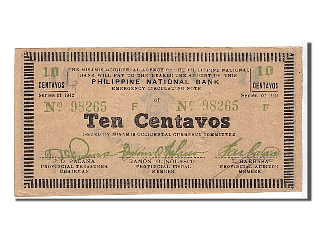 Philippines, 10 Centavos, 1942, KM #S573, AU(55-58), 31212