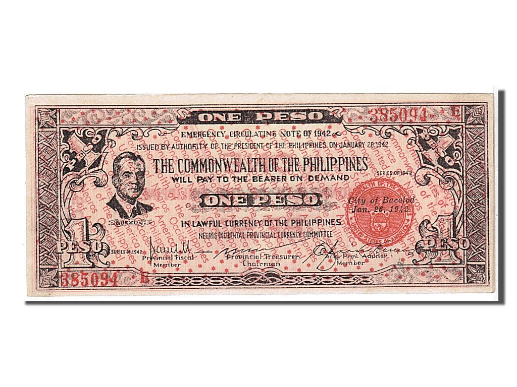 Philippines, 1 Peso, 1942, KM #S646a, AU(55-58), 385094