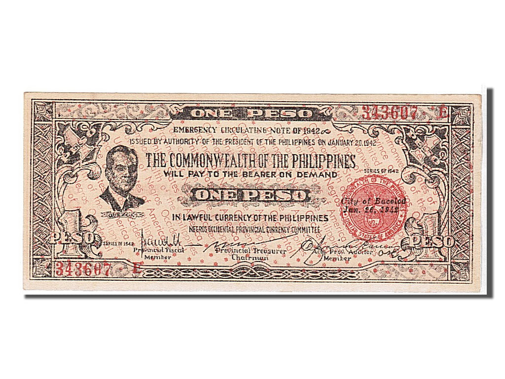 Banknote, Philippines, 1 Peso, 1942, KM:S646a, AU(55-58)