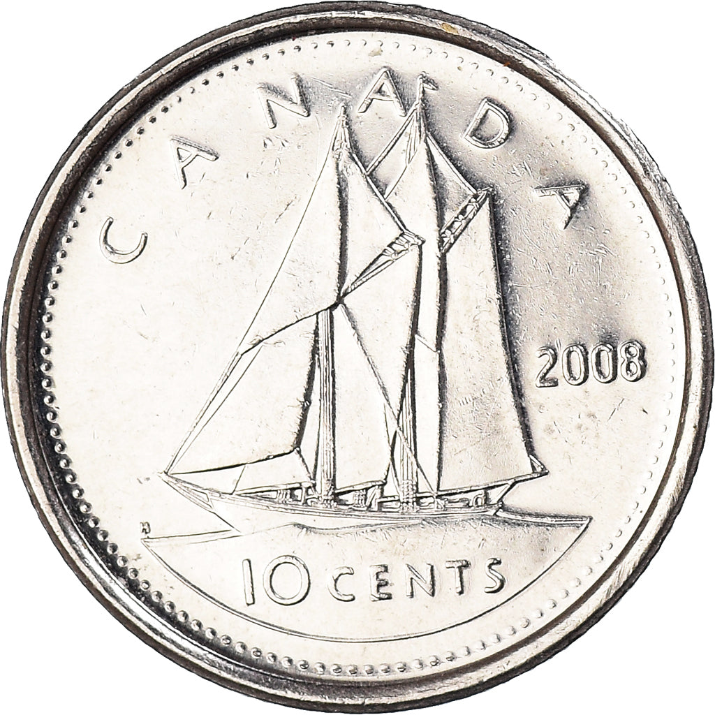 Coin, Canada, 10 Cents, 2008