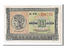 Billete, 10 Drachmai, 1940, Grecia, KM:314, UNC