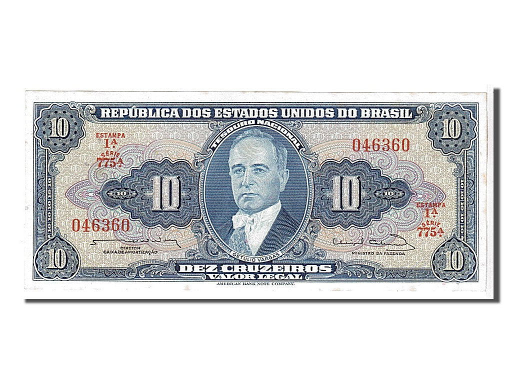 Banknote, Brazil, 10 Cruzeiros, 1963, KM:167b, UNC(65-70)