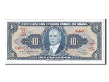 Banknote, Brazil, 10 Cruzeiros, 1963, KM:167b, UNC(65-70)