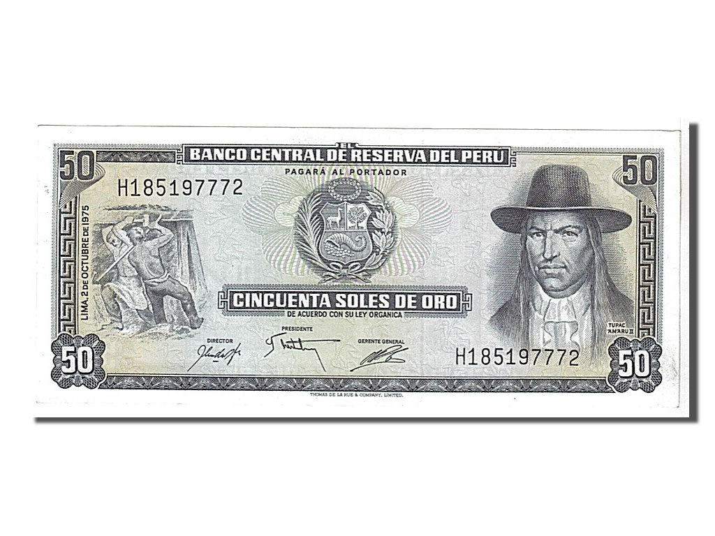 Biljet, Peru, 50 Soles De Oro, 1977, KM:113, NIEUW