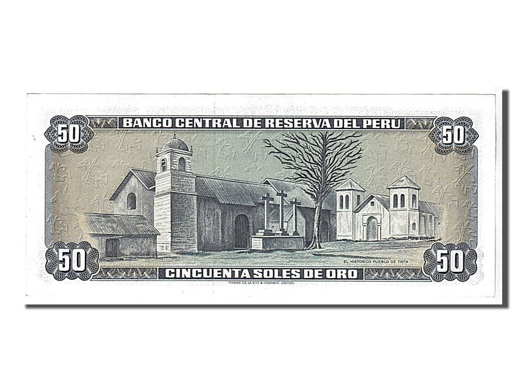 Biljet, Peru, 50 Soles De Oro, 1977, KM:113, NIEUW
