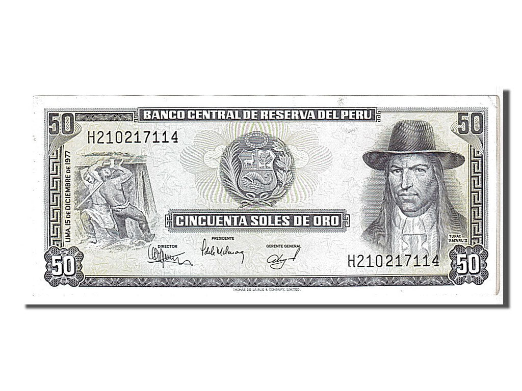 Banknote, Peru, 50 Soles De Oro, 1977, KM:113, AU(55-58)
