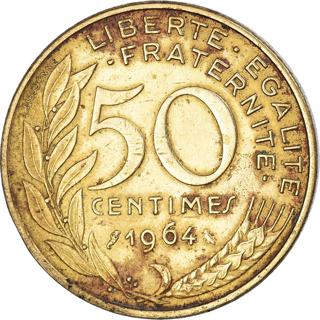 Coin, France, 50 Centimes, 1964