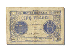 FRANCE, Paris, 5 Francs, 1871, 1871-11-18, AU(50-53), D.259, Jérémie #75.02.C