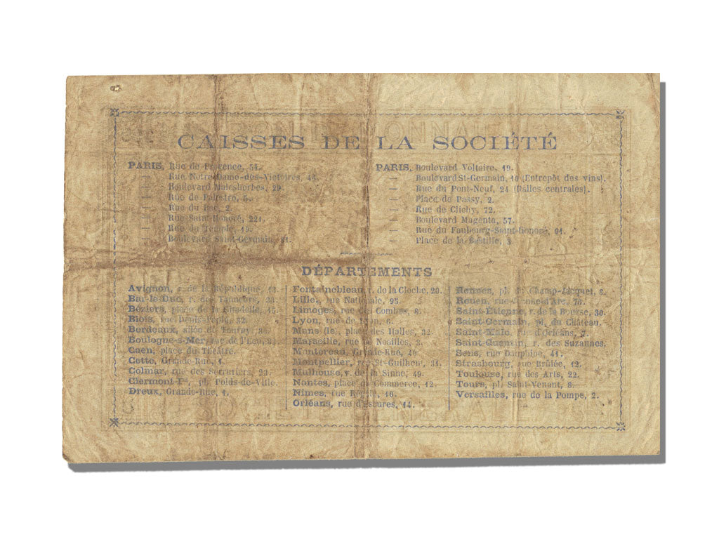 FRANCE, Paris, 5 Francs, 1871, 1871-11-18, AU(50-53), D.259, Jérémie #75.02.C