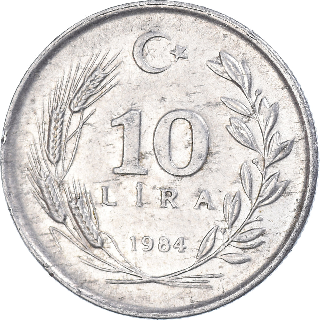Moeda, Turquia, 10 Lira, 1984