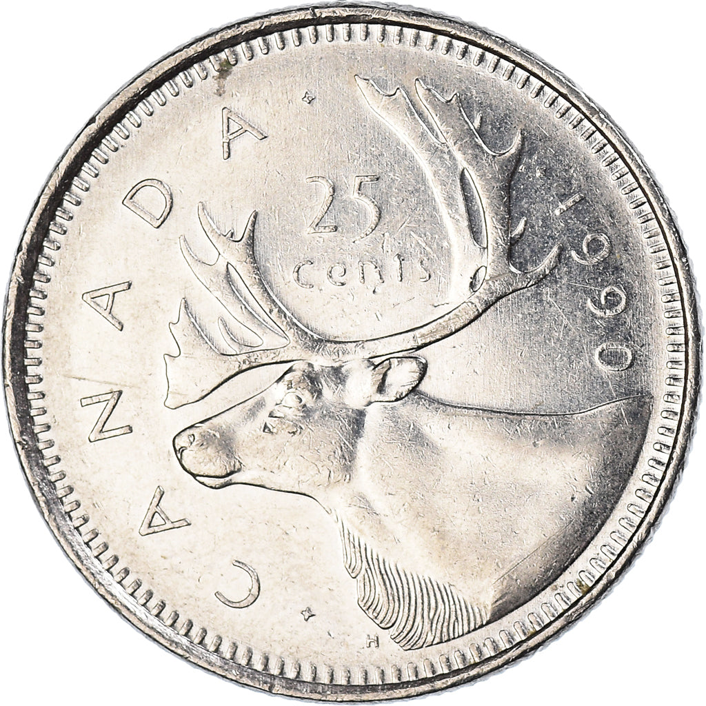 Moeda, Canadá, 25 Cents, 1990
