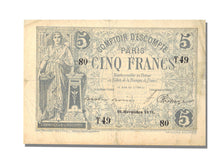 Banknote, 5 Francs, 1871, France, EF(40-45)