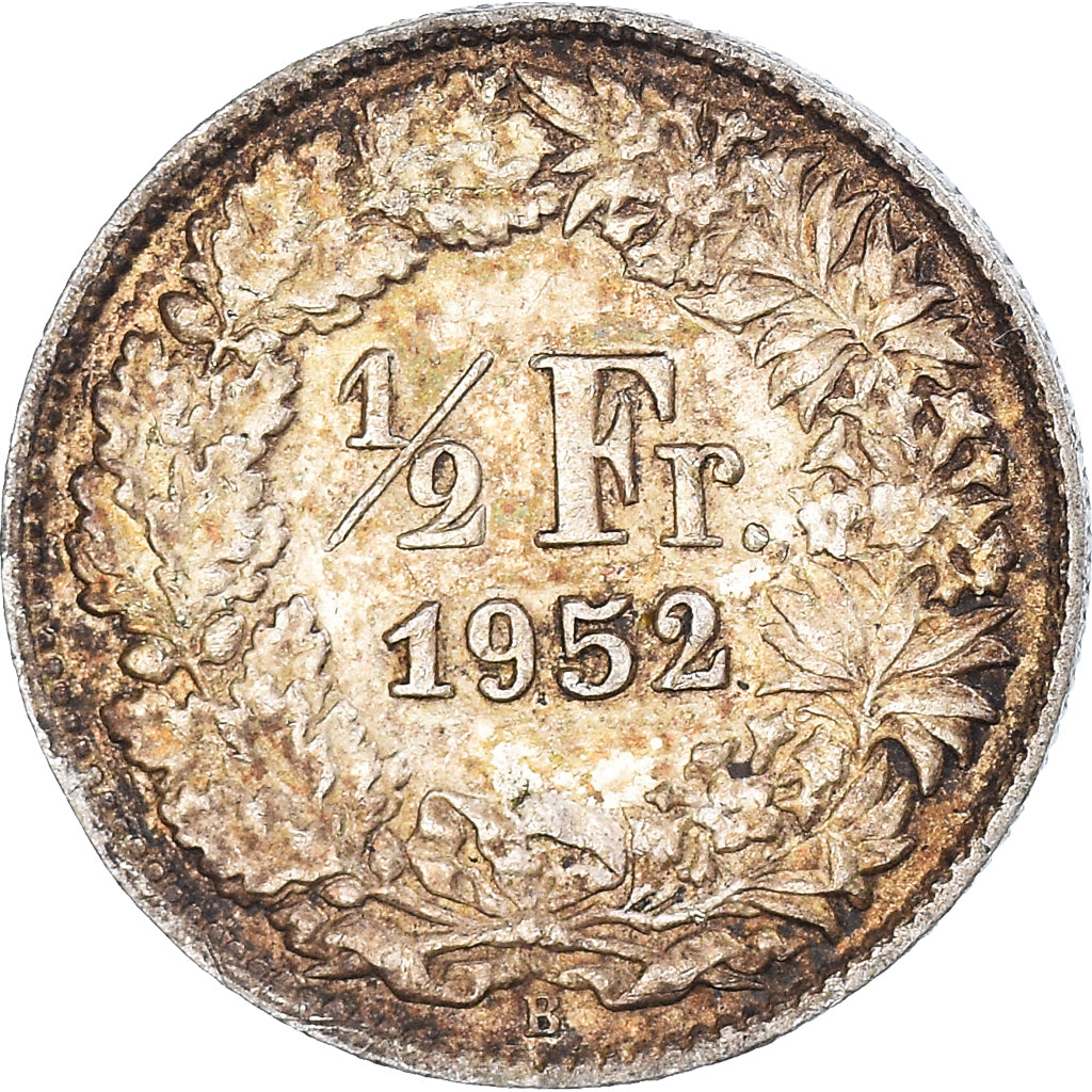 Moneda, Suiza, 1/2 Franc, 1952
