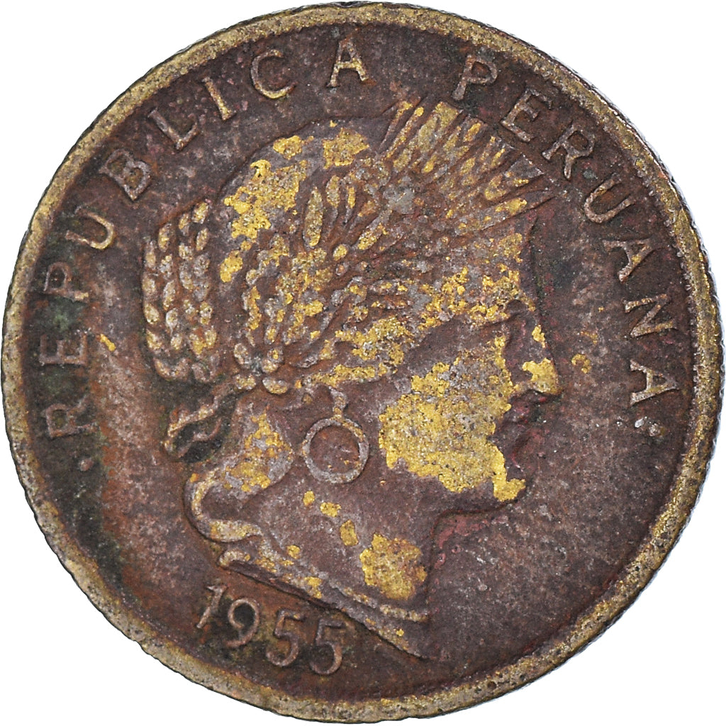 Moneda, Perú, 10 Centavos, 1955