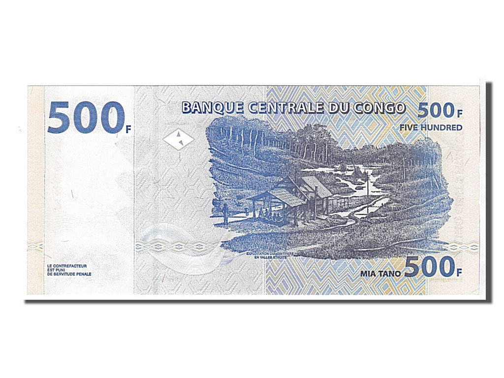 Banknote, Congo Democratic Republic, 500 Francs, 2002, KM:96a, UNC(65-70)