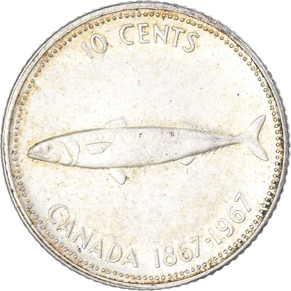Coin, Canada, 10 Cents, 1967