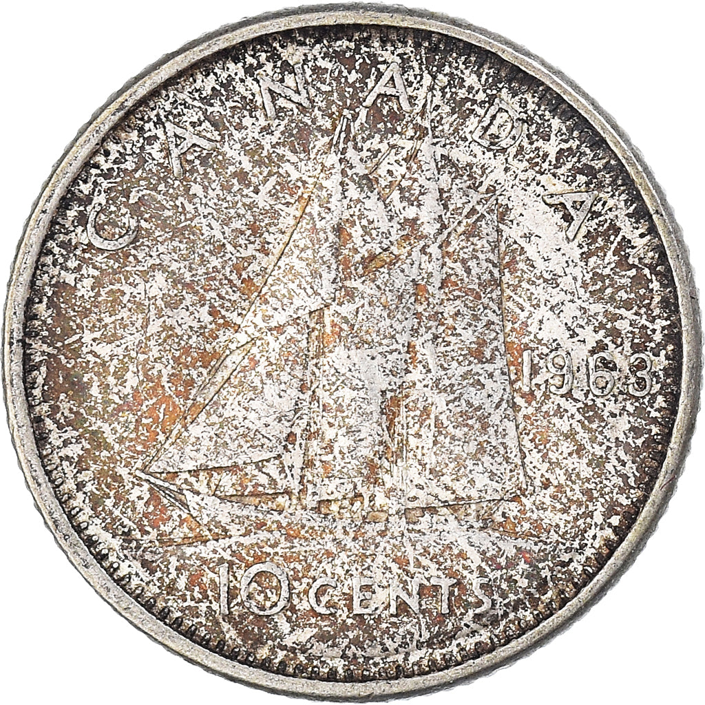 Coin, Canada, 10 Cents, 1963