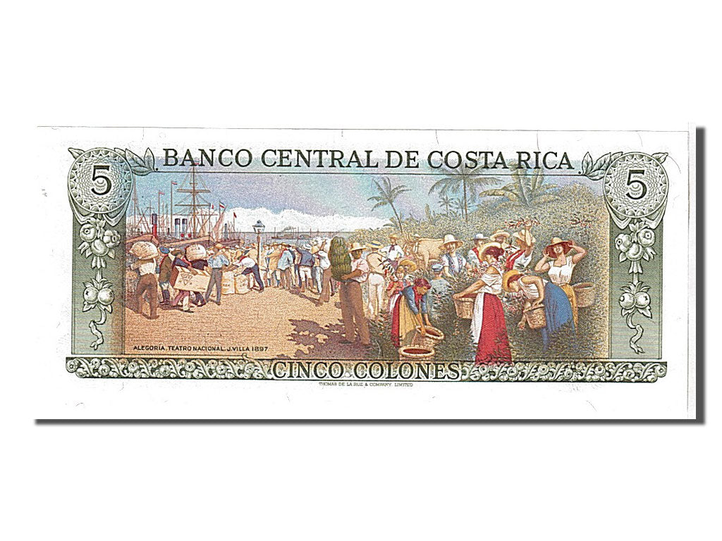 Billete, 5 Colones, 1992, Costa Rica, UNC